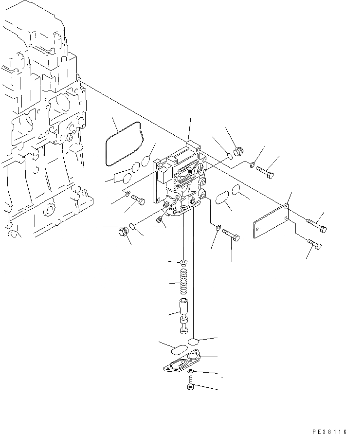 Схема запчастей Komatsu S6D140E-2D-6 - СИСТЕМА СМАЗКИ МАСЛ. АДАПТЕР(№778-) ДВИГАТЕЛЬ