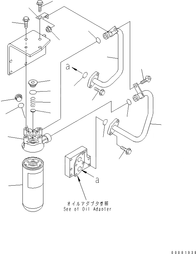 Схема запчастей Komatsu S6D140E-2B-6 - МАСЛ. ФИЛЬТР (ДЛЯ DIAVIK)(№-) ДВИГАТЕЛЬ