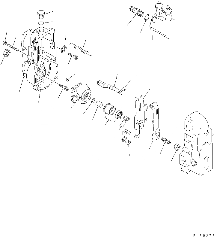 Схема запчастей Komatsu S6D140E-2B-6 - ТОПЛ. НАСОС (РЕГУЛЯТОР) (/) (ДЛЯ ОГРАНИЧЕНИЯ ПО ВЫБРОСУ ЕВРОП.) (ВНУТР. ЧАСТИ)(№9797-) ДВИГАТЕЛЬ