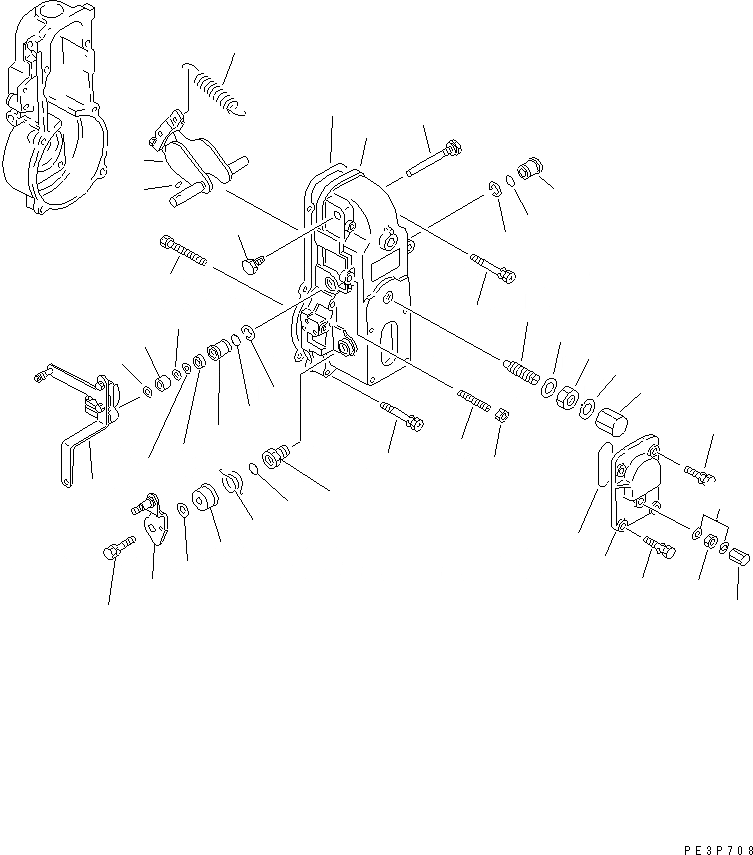 Схема запчастей Komatsu S6D140-1W-F - ТОПЛ. НАСОС (РЕГУЛЯТОР) (/) (ВНУТР. ЧАСТИ)(№7-) ДВИГАТЕЛЬ