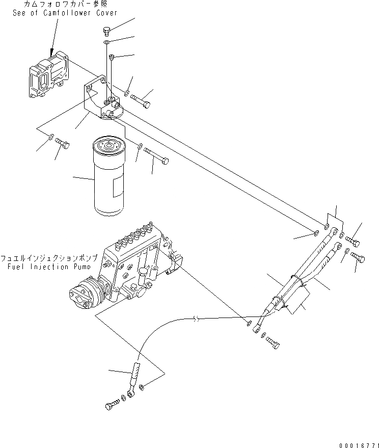 Схема запчастей Komatsu S6D140-1A-F - ТОПЛИВН. ФИЛЬТР. (КРОМЕ ЯПОН. C СПЕЦ-Я.)(№99-) ДВИГАТЕЛЬ