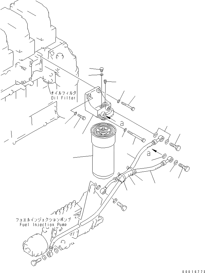 Схема запчастей Komatsu S6D140-1A-F - ТОПЛИВН. ФИЛЬТР.(№9-) ДВИГАТЕЛЬ