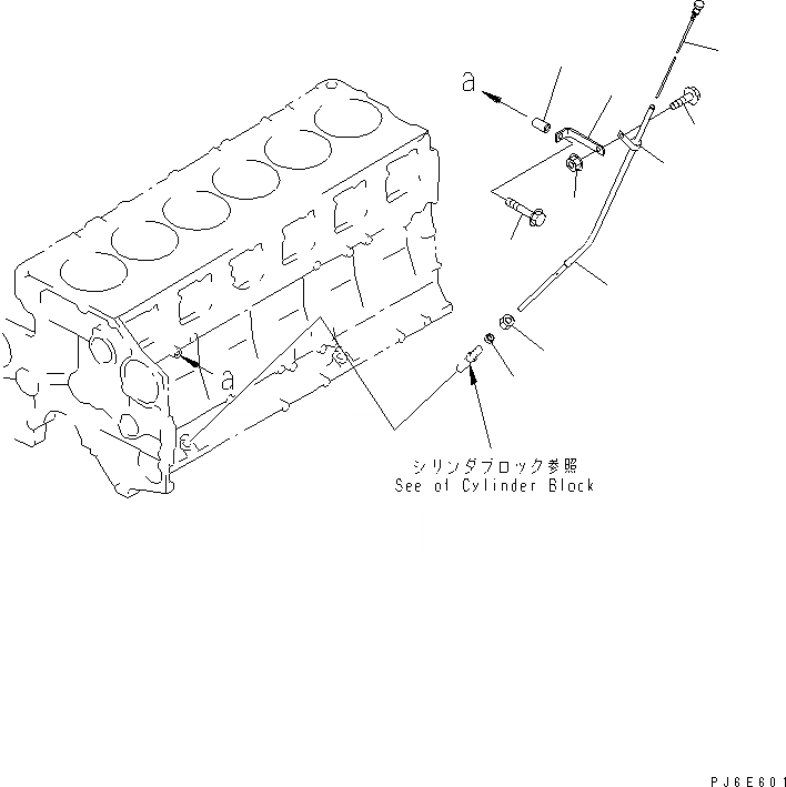 Схема запчастей Komatsu S6D140-1G-F - МАСЛ. ЩУП(№9-) ДВИГАТЕЛЬ