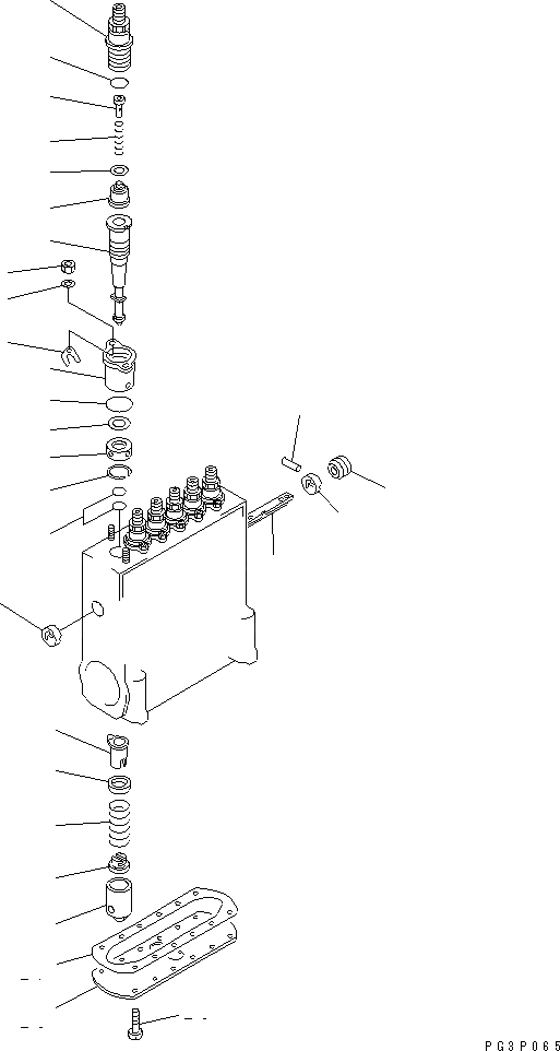Схема запчастей Komatsu S6D140-1G-F - ТОПЛ. НАСОС (НАСОС) (/) (ВНУТР. ЧАСТИ)(№9-) ДВИГАТЕЛЬ