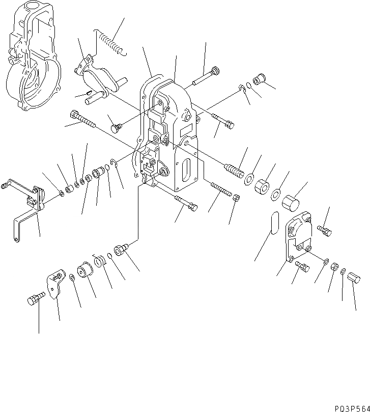Схема запчастей Komatsu S6D140-1G-F - ТОПЛ. НАСОС (РЕГУЛЯТОР) (/) (ДЛЯ KEY СТОП ТИП) (ВНУТР. ЧАСТИ)(№9-) ДВИГАТЕЛЬ