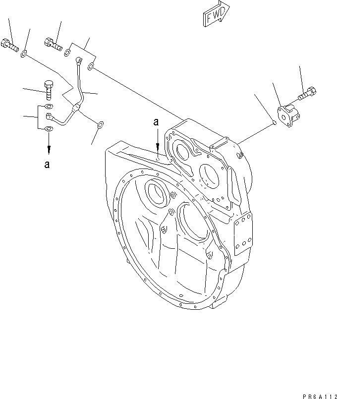 Схема запчастей Komatsu S6D140-1U-F - МЕХ-М ОТБОРА МОЩНОСТИ СМАЗКА(№-) ДВИГАТЕЛЬ