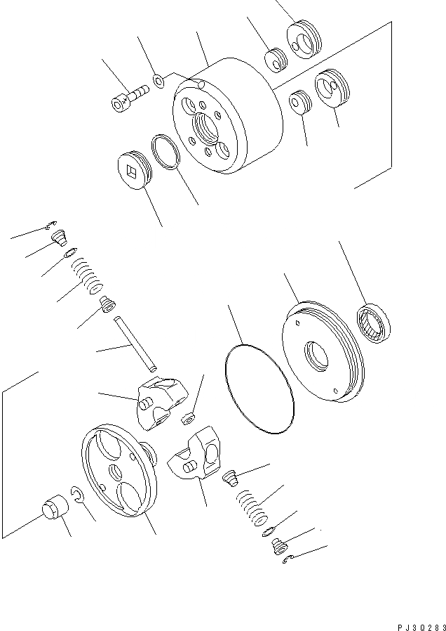 Схема запчастей Komatsu S6D140E-2C-6 - ТОПЛ. НАСОС (ТАЙМЕР) (ВНУТР. ЧАСТИ)(№-) ДВИГАТЕЛЬ