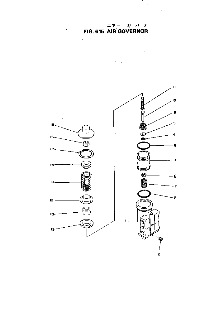 Схема запчастей Komatsu S6D155-4J - ВОЗД. РЕГУЛЯТОР АКСЕССУАРЫ