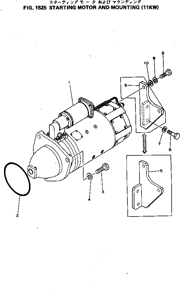 Схема запчастей Komatsu S6D155-4E - СТАРТЕР И КРЕПЛЕНИЕ (KW) СИСТЕМА ОХЛАЖДЕНИЯ