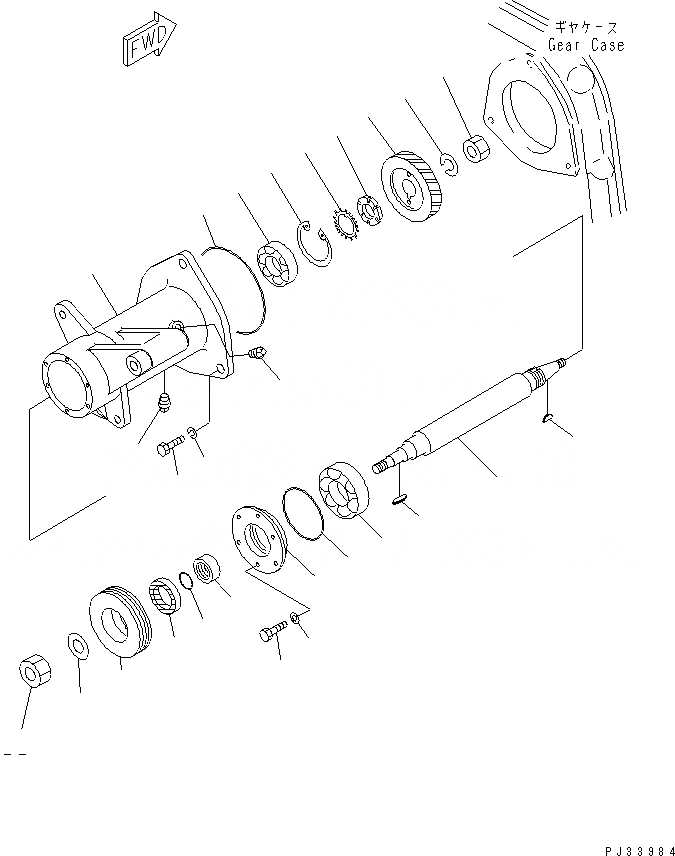 Схема запчастей Komatsu S6D155-4S - ПРИВОД ГЕНЕРАТОРА ЭЛЕКТРИКА