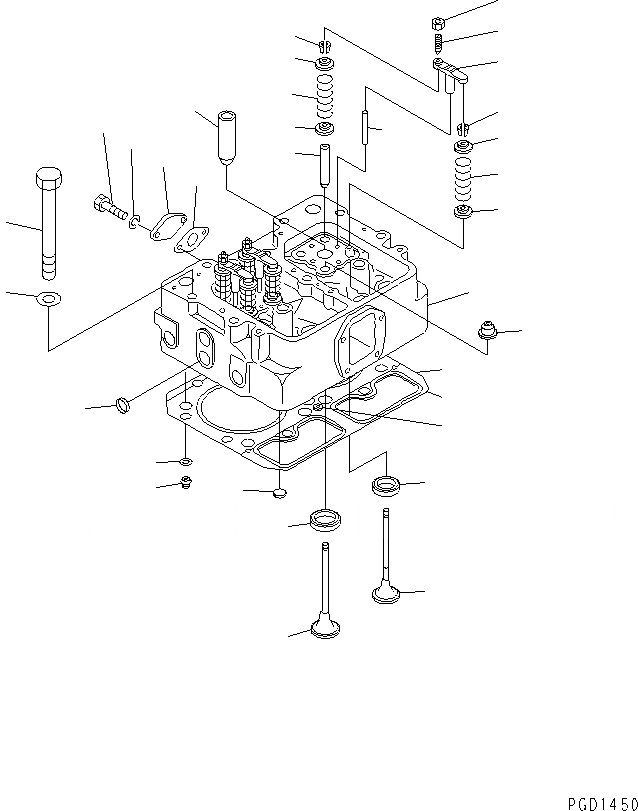 Схема запчастей Komatsu S6D155-4AA - ГОЛОВКА ЦИЛИНДРОВ ГОЛОВКА ЦИЛИНДРОВ