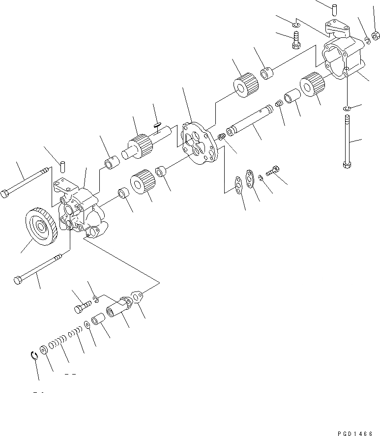 Схема запчастей Komatsu S6D155-4AA - СМАЗЫВ. НАСОС СИСТЕМА СМАЗКИ МАСЛ. СИСТЕМА