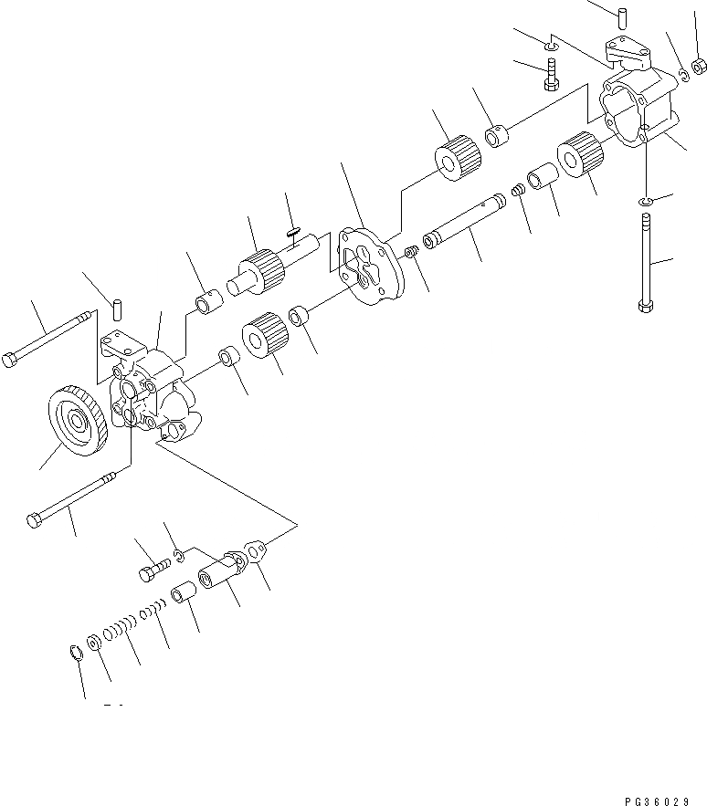 Схема запчастей Komatsu S6D155-4S - СМАЗЫВ. НАСОС СИСТЕМА СМАЗКИ МАСЛ. СИСТЕМА