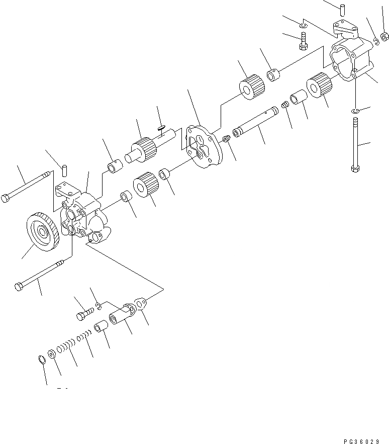 Схема запчастей Komatsu S6D155-4S-DR - СМАЗЫВ. НАСОС СИСТЕМА СМАЗКИ МАСЛ. СИСТЕМА