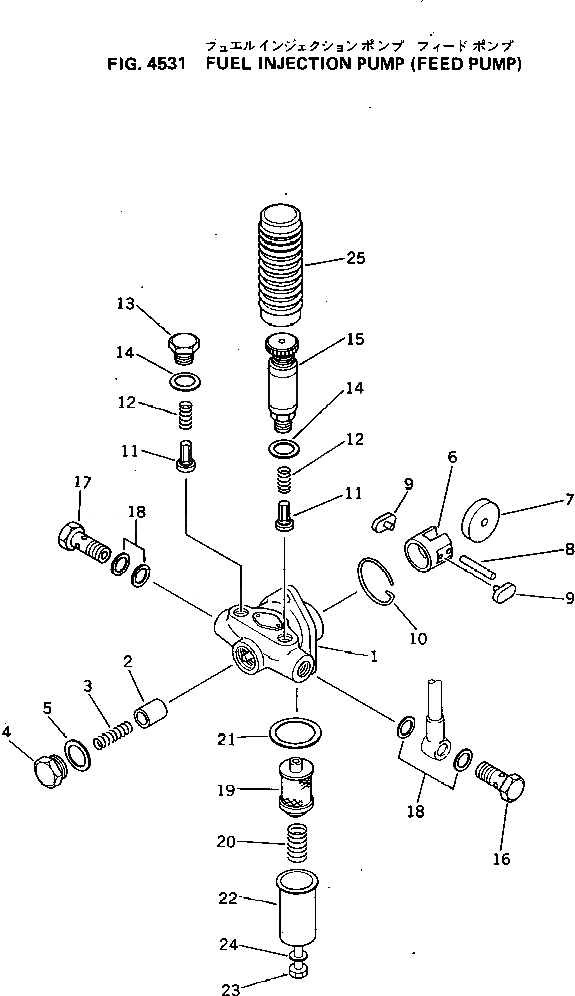 Схема запчастей Komatsu S6D155-4R - ТОПЛ. НАСОС (ПОДКАЧИВАЮЩ. НАСОС И КОМПЛЕКТ ПРОКЛАДОК)(№89-) ТОПЛИВН. СИСТЕМА