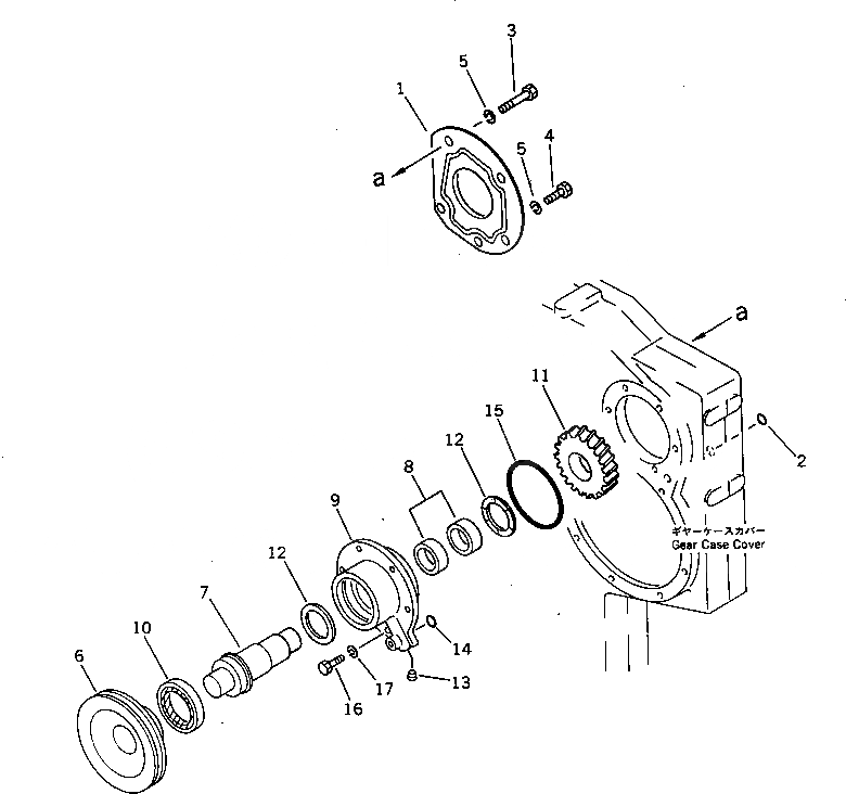 Схема запчастей Komatsu S6D170-1L - ПЕРЕДН. МЕХ-М ОТБОРА МОЩНОСТИ (С МЕХ-М ОТБОРА МОЩН-ТИ) ДВИГАТЕЛЬ