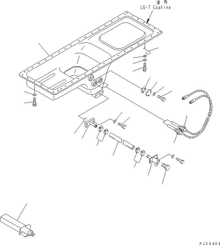 Схема запчастей Komatsu S6D170-1D-R - МАСЛЯНЫЙ ПОДДОН БЛОК ЦИЛИНДРОВ