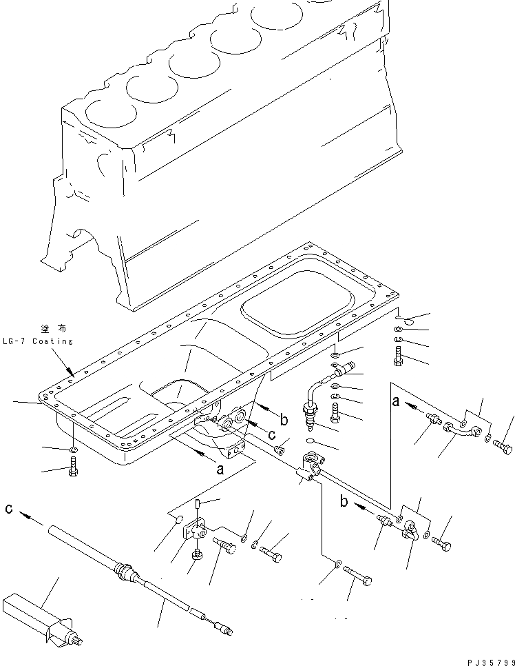 Схема запчастей Komatsu S6D170-1D - МАСЛЯНЫЙ ПОДДОН (МОРОЗОУСТОЙЧИВ. СПЕЦИФИКАЦИЯ. -ЯC¤ --40C)(№9-9) БЛОК ЦИЛИНДРОВ