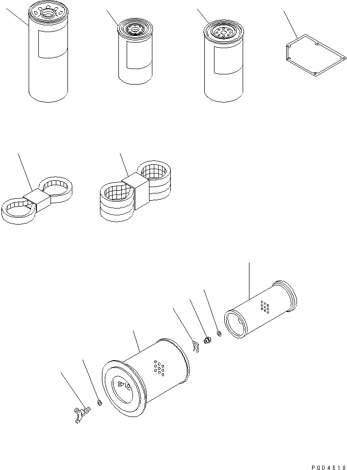 Схема запчастей Komatsu S6D170-1D-B - ЗАП. ЧАСТИ (-CЯ)(№7-) ДВИГАТЕЛЬ