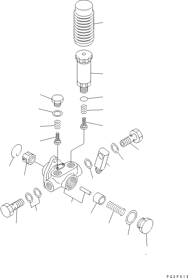 Схема запчастей Komatsu S6D170-1D-W - ТОПЛ. НАСОС (ПОДКАЧИВАЮЩ. НАСОС) (ВНУТР. ЧАСТИ)(№7-) ДВИГАТЕЛЬ