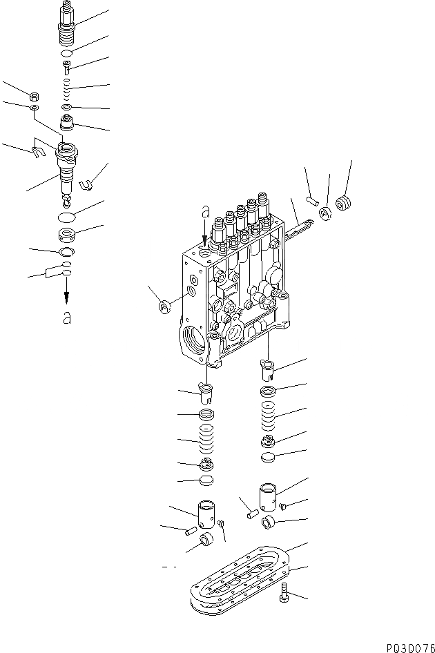 Схема запчастей Komatsu S6D170-1G-C - ТОПЛ. НАСОС (НАСОС) (/) (СПЕЦ-Я ДЛЯ БОЛЬШИХ ВЫСОТ.)      (ВНУТР. ЧАСТИ)(№779-) ДВИГАТЕЛЬ