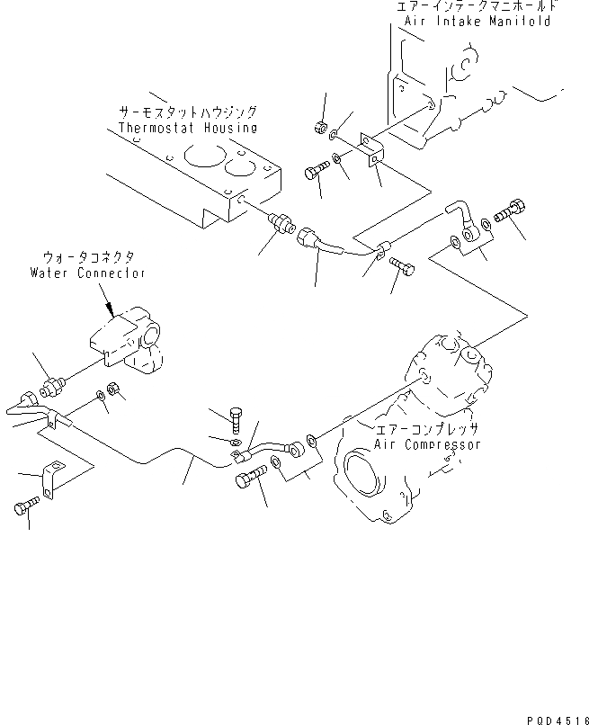 Схема запчастей Komatsu S6D170-1G-C - ЛИНИЯ КОМПРЕССОРА (/) (СПЕЦ-Я ДЛЯ БОЛЬШИХ ВЫСОТ.)(№779-) ДВИГАТЕЛЬ