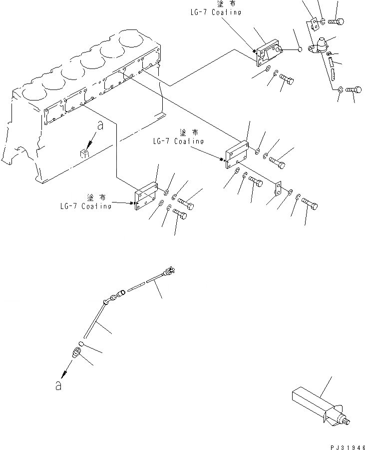Схема запчастей Komatsu S6D170-1G-R - БЛОК ЦИЛИНДРОВ COVER БЛОК ЦИЛИНДРОВ