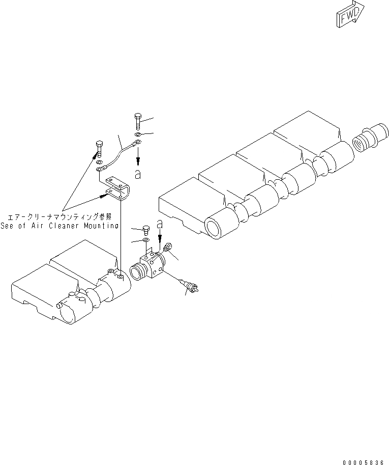 Схема запчастей Komatsu S6D170-1L-6W - ТЕРМОСТАТ И ЭЛЕКТРОПРОВОДКА(№7-) ДВИГАТЕЛЬ