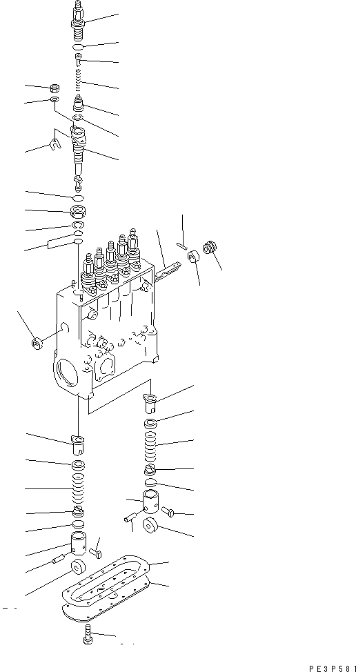 Схема запчастей Komatsu S6D170-1L-6W - ТОПЛ. НАСОС (НАСОС) (/) (ВНУТР. ЧАСТИ)(№7-) ДВИГАТЕЛЬ