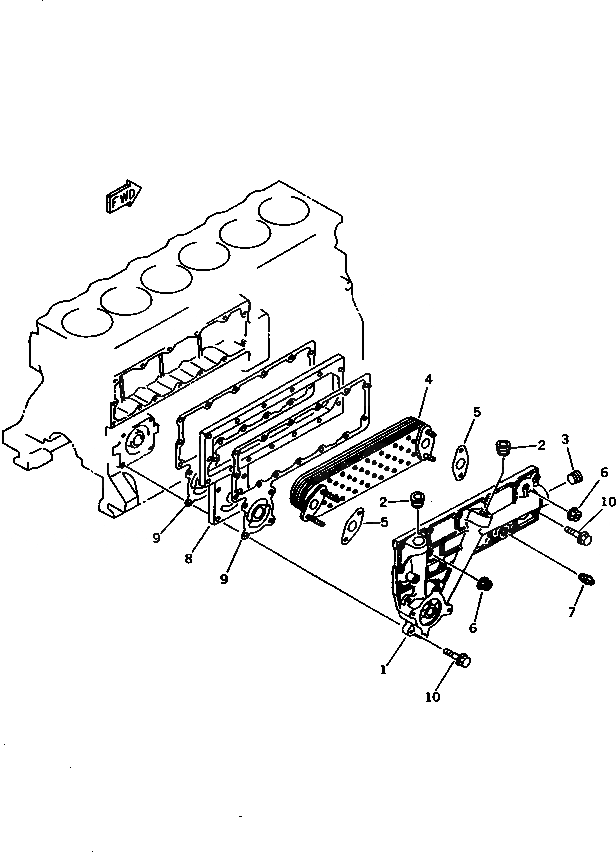 Схема запчастей Komatsu S6D95L-1U - СИСТЕМА СМАЗКИ МАСЛООХЛАДИТЕЛЬ(№8-79) СИСТЕМА СМАЗКИ МАСЛ. СИСТЕМА