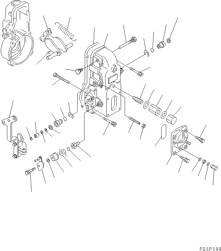 Схема запчастей Komatsu S6D95L-1U - ТОПЛ. НАСОС (РЕГУЛЯТОР) (/) (ДЛЯ ЭКСТРЕНН. СТОП СИСТЕМА)(№879-) ТОПЛИВН. СИСТЕМА