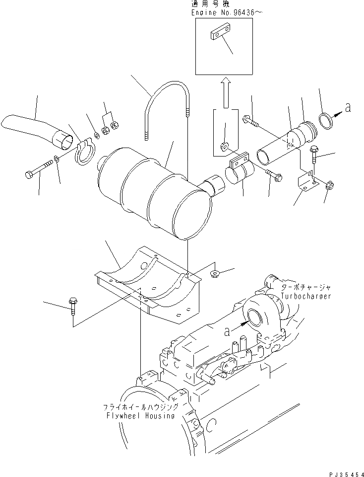Схема запчастей Komatsu S6D95L-1W - ГЛУШИТЕЛЬ(№8-) ГОЛОВКА ЦИЛИНДРОВ
