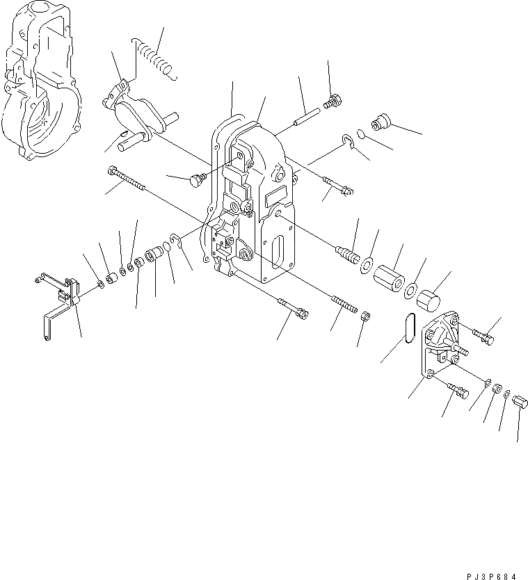 Схема запчастей Komatsu S6D95L-1L - ТОПЛ. НАСОС (РЕГУЛЯТОР) (/)(№7-9) ТОПЛИВН. СИСТЕМА