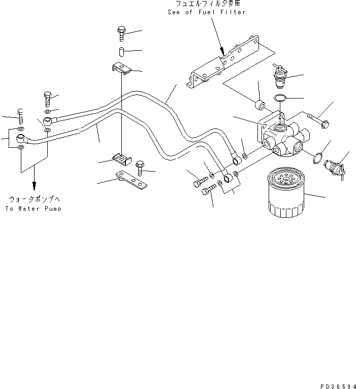 Схема запчастей Komatsu S6D95L-1NN-18 - АНТИКОРРОЗ. ЭЛЕМЕНТ ДВИГАТЕЛЬ