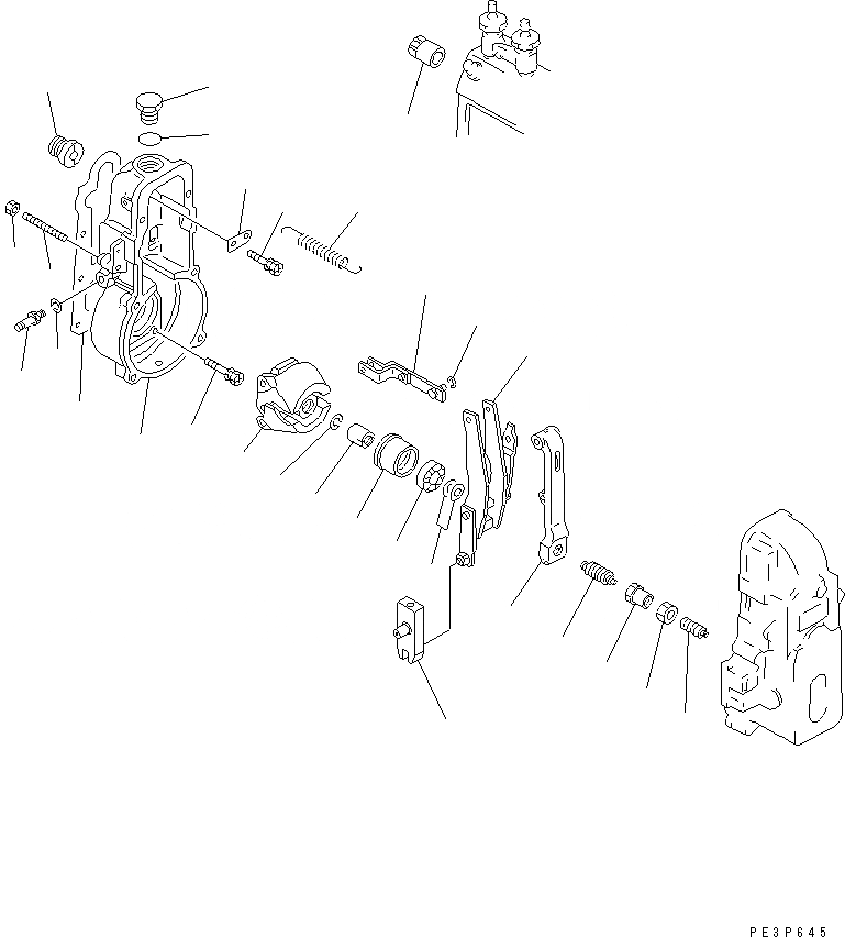 Схема запчастей Komatsu S6D95L-1B - ТОПЛ. НАСОС (РЕГУЛЯТОР) (/)(№-77) ТОПЛИВН. СИСТЕМА