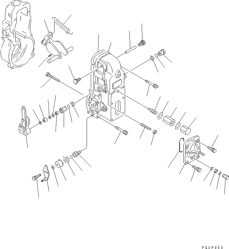 Схема запчастей Komatsu S6D95L-1RR - ТОПЛ. НАСОС (РЕГУЛЯТОР) (/) (ВНУТР. ЧАСТИ) ДВИГАТЕЛЬ