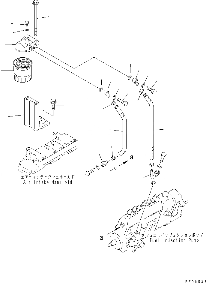 Схема запчастей Komatsu S6D95L-1RR - ТОПЛИВН. ФИЛЬТР. ДВИГАТЕЛЬ