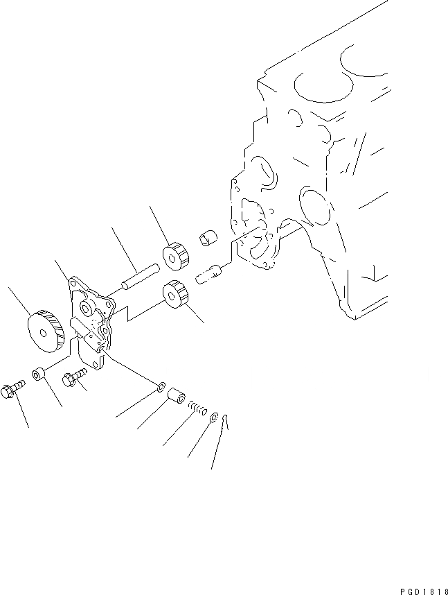 Схема запчастей Komatsu S6D95L-1SS - МАСЛ. НАСОС ДВИГАТЕЛЬ