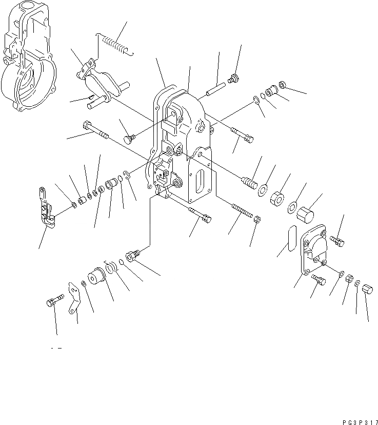 Схема запчастей Komatsu S6D95L-1B1 - ТОПЛ. НАСОС (РЕГУЛЯТОР) (/) ТОПЛИВН. СИСТЕМА