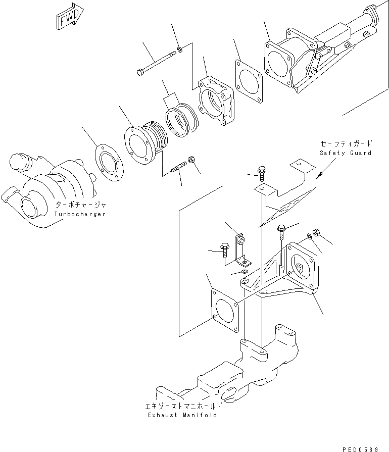 Схема запчастей Komatsu S6D95L-1LL - ГОРНЫЙ ТОРМОЗ(№7-) ДВИГАТЕЛЬ
