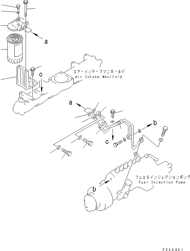 Схема запчастей Komatsu S6D95L-1TT - ТОПЛИВН. ФИЛЬТР. ДВИГАТЕЛЬ