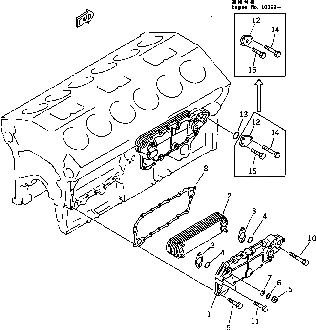 Схема запчастей Komatsu SA12V140-1P - СИСТЕМА СМАЗКИ МАСЛООХЛАДИТЕЛЬ СИСТЕМА СМАЗКИ МАСЛ. СИСТЕМА