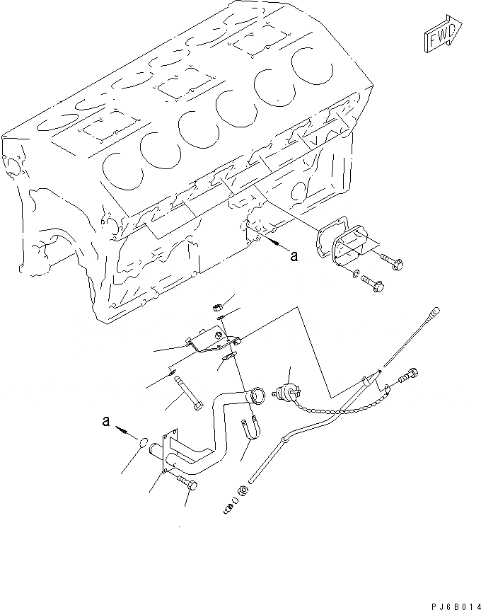 Схема запчастей Komatsu SA12V140-1E-47 - МАСЛОНАЛИВНОЙ ПАТРУБОК(№-9) ДВИГАТЕЛЬ