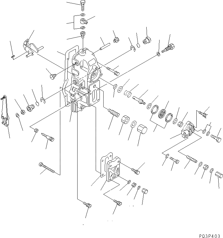 Схема запчастей Komatsu SA12V140-1E-47 - ТОПЛ. НАСОС (РЕГУЛЯТОР ЛЕВ.) (/) (ВНУТР. ЧАСТИ)(№98-) ДВИГАТЕЛЬ