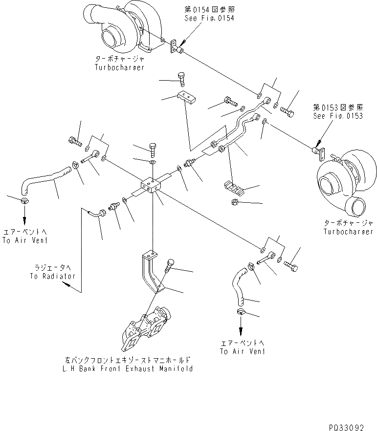 Схема запчастей Komatsu SA12V140-1Q - ТУРБОНАГНЕТАТЕЛЬ СИСТЕМА ТРУБ ОХЛАЖДЕНИЯ (/) (ВОДН. ВЫПУСКН. ЛИНИЯ)(№-) ГОЛОВКА ЦИЛИНДРОВ