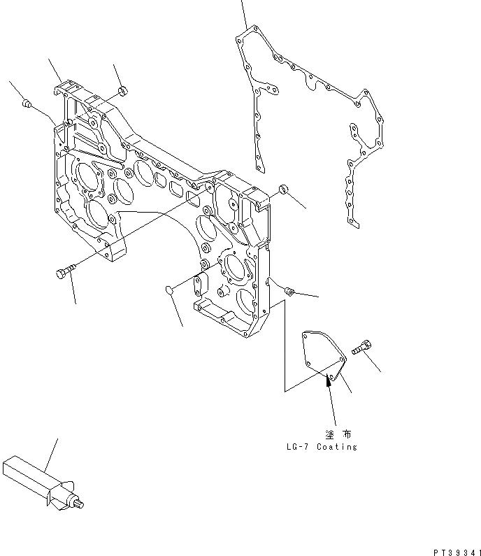 Схема запчастей Komatsu SA12V140-1R - КОРПУС ШЕСТЕРЕНН. ПЕРЕДАЧИ КОМПОНЕНТЫ(№99-) ДВИГАТЕЛЬ