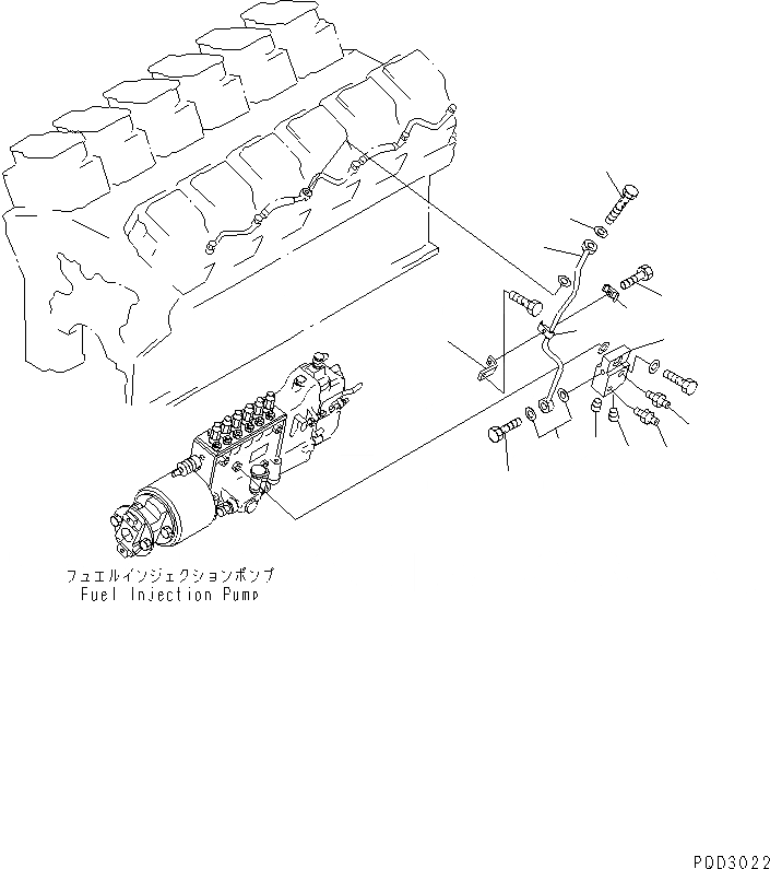 Схема запчастей Komatsu SA12V140-1R - ВОЗВРАТ ТОПЛИВА (ЛЕВ. ГРУПП.) ДВИГАТЕЛЬ