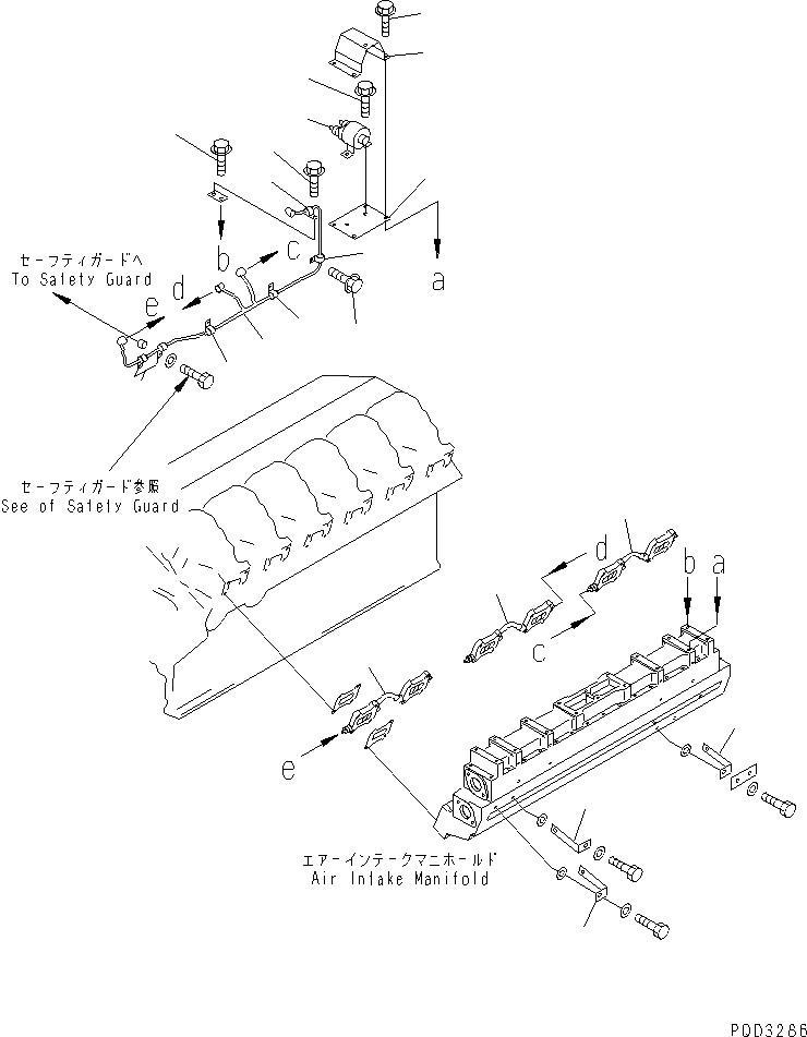 Схема запчастей Komatsu SA12V140-1S - ВЫКЛЮЧАТЕЛЬ ПОДОГРЕВАТЕЛЯ (ЛЕВ. ГРУПП.) ДВИГАТЕЛЬ
