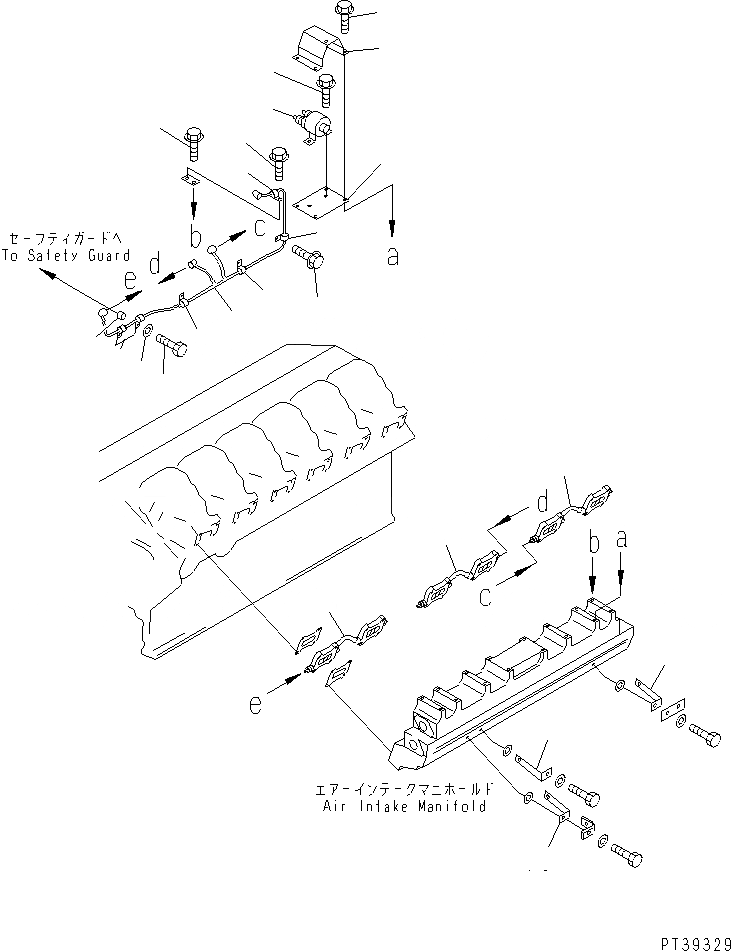 Схема запчастей Komatsu SA12V140-1A-80 - ВЫКЛЮЧАТЕЛЬ ПОДОГРЕВАТЕЛЯ (/) (ЛЕВ. ГРУПП.)(№-) ДВИГАТЕЛЬ