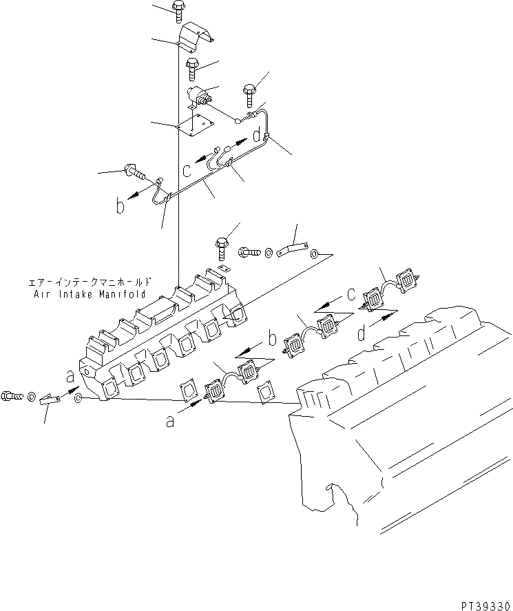 Схема запчастей Komatsu SA12V140-1A-80 - ВЫКЛЮЧАТЕЛЬ ПОДОГРЕВАТЕЛЯ (/) (ПРАВ. ГРУПП.)(№-) ДВИГАТЕЛЬ